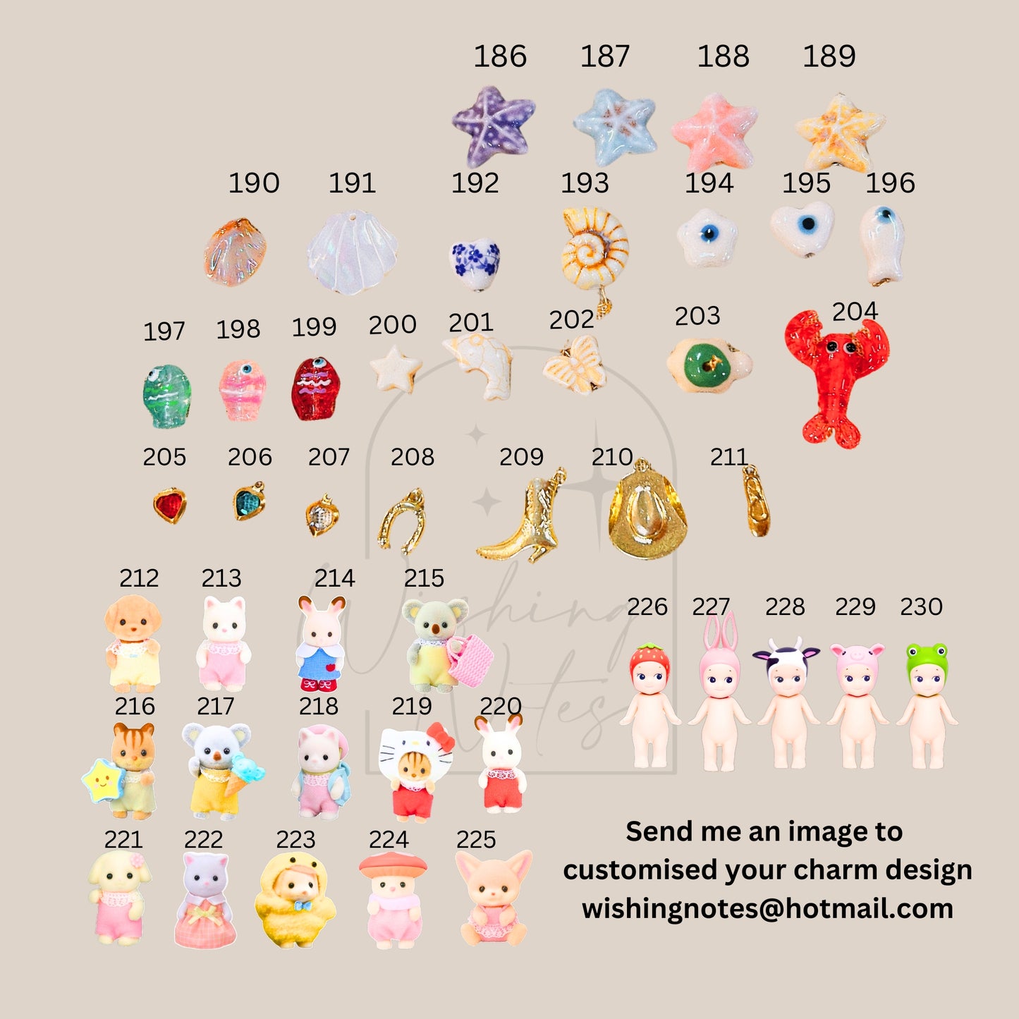 Shells Design your own Charms Necklaces