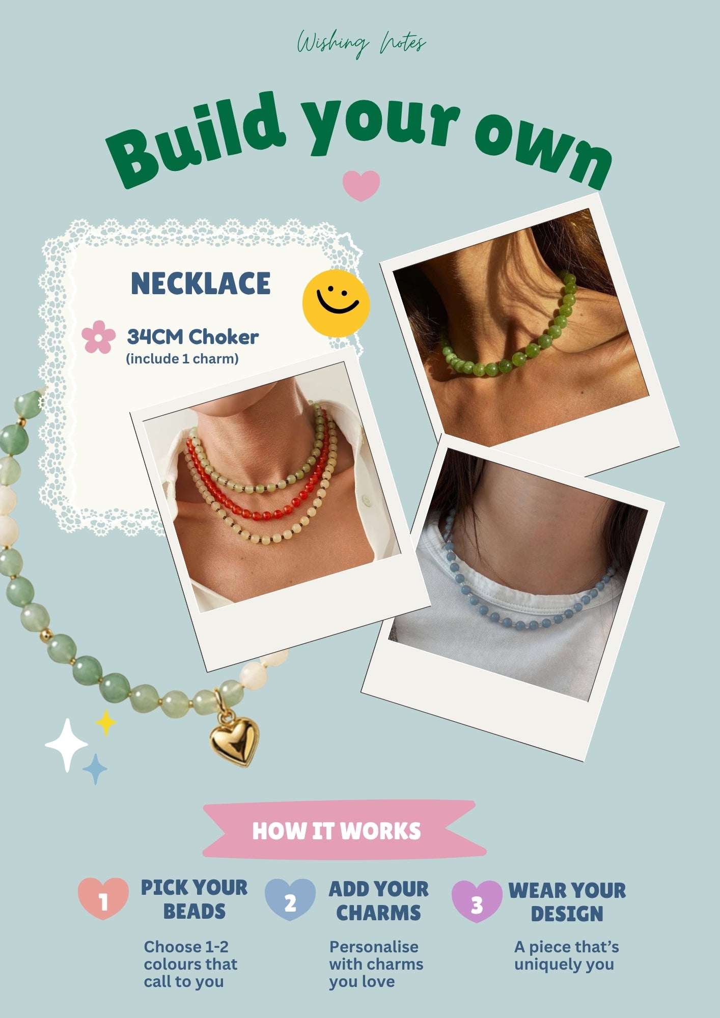 Build Your Own Beaded Charm Necklace