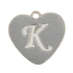 Alphabet – Heart K Silver