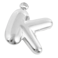 Alphabet – Bubble K Silver