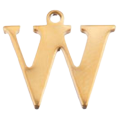 Alphabet – Classic W Gold