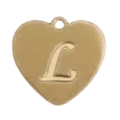 Alphabet – Heart L Gold