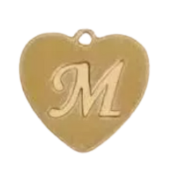 Alphabet – Heart M Gold