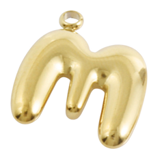 Alphabet – Bubble M Gold