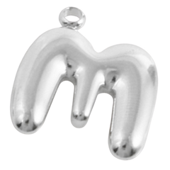 Alphabet – Bubble M Silver