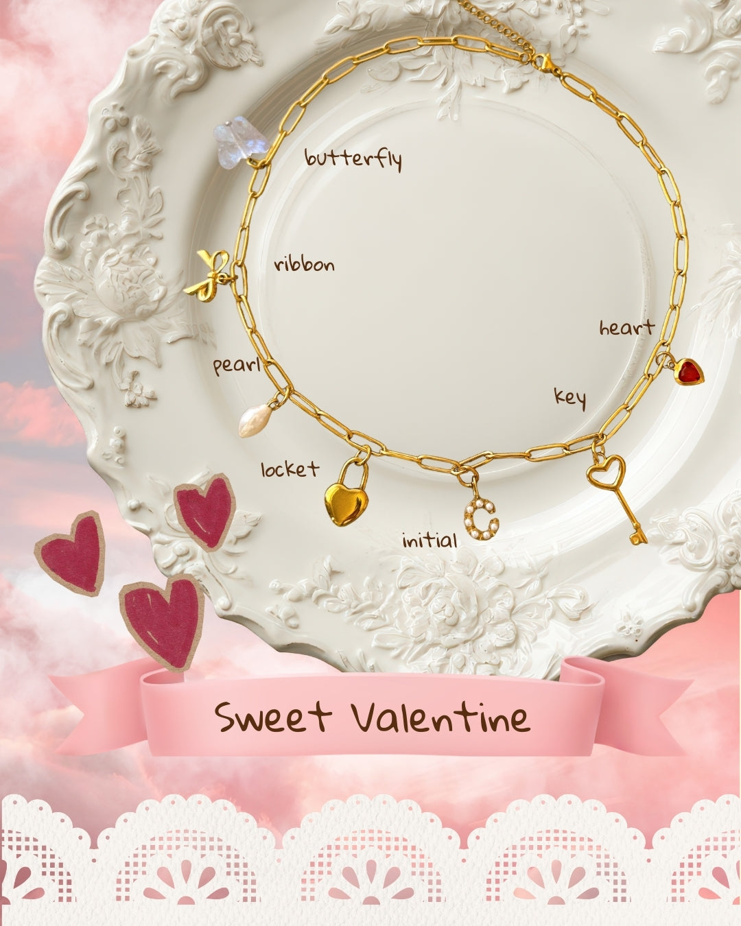 Sweet Valentine Pre-charm Design Your Own Charms Necklaces