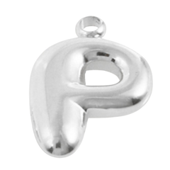Alphabet – Bubble P Silver