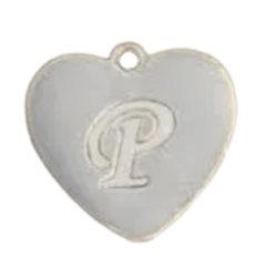 Alphabet – Heart P Silver