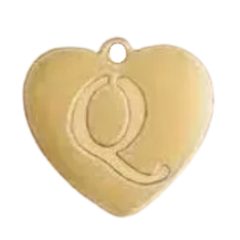 Alphabet – Heart Q Gold