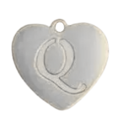 Alphabet – Heart Q Silver