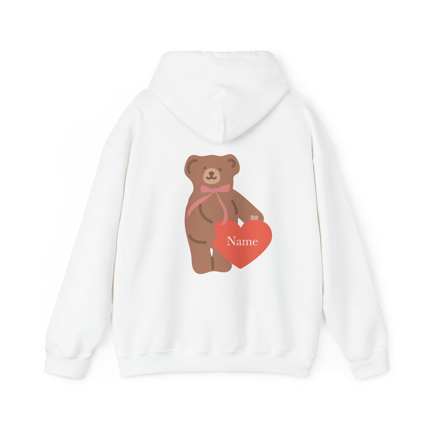 Personalised Teddy Name Shirt Unisex Heavy Blend™ Hooded Sweatshirt, Customised hoodie, Gift for her, Valentine gift