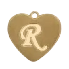 Alphabet – Heart R Gold