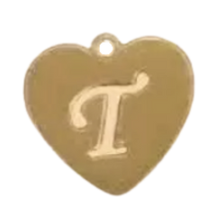Alphabet – Heart T Gold
