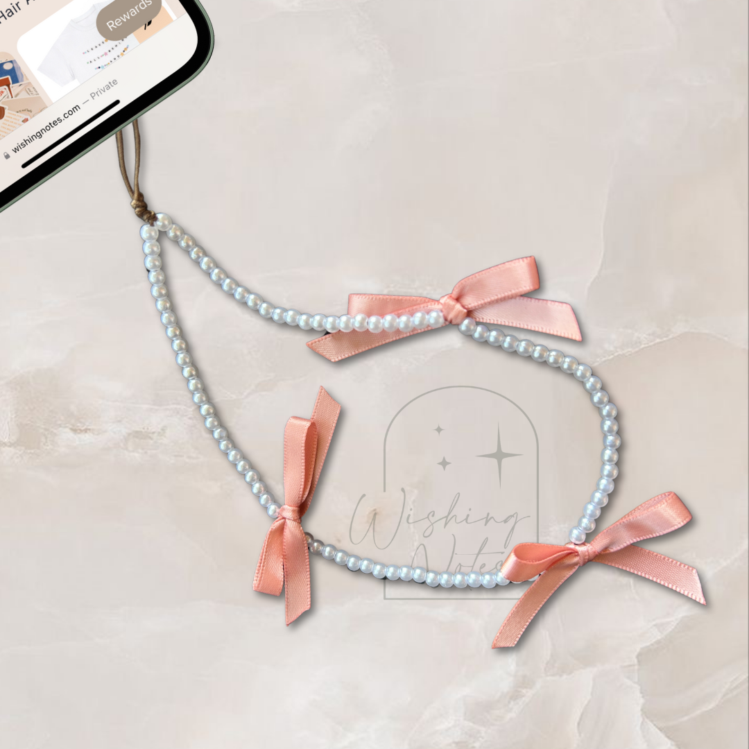 Cute Ribbon Phone Strap, bow phone charm