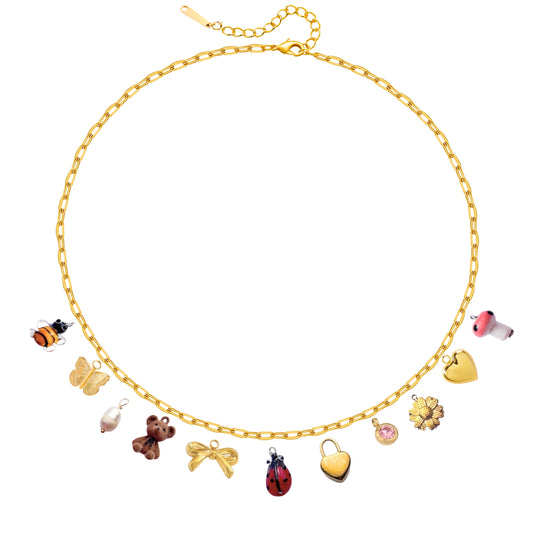Abby Design your own Charms Necklaces (Small PaperClip)
