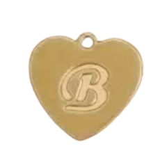 Alphabet – Heart B Gold