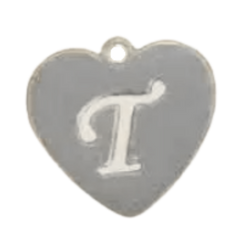 Alphabet – Heart T Silver