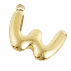 Alphabet – Bubble W Gold