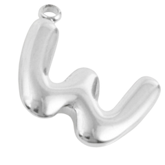 Alphabet – Bubble W Silver