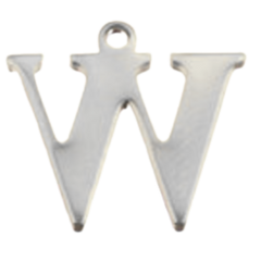 Alphabet – Classic W Silver