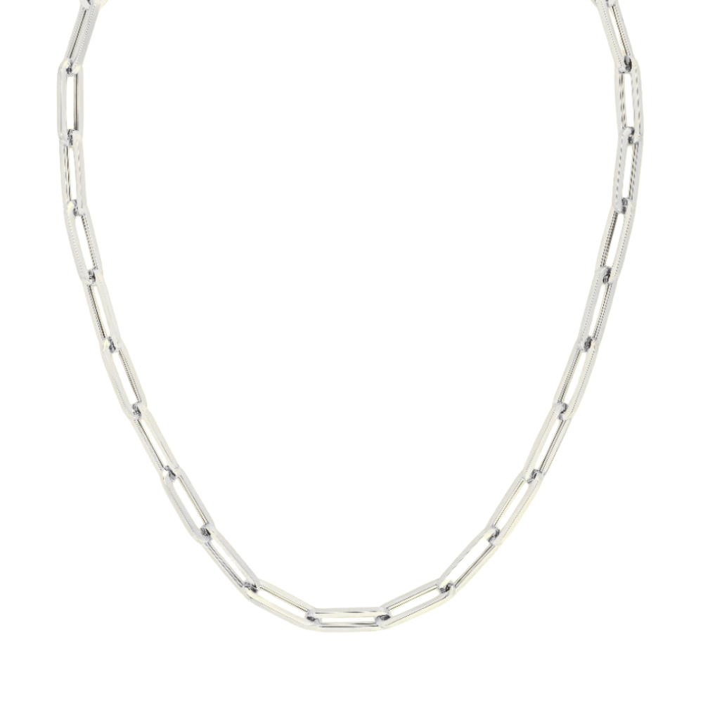 Abby Paperclip Silver (38+5cm)