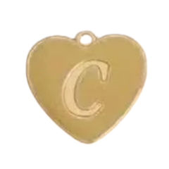 Alphabet – Heart C Gold