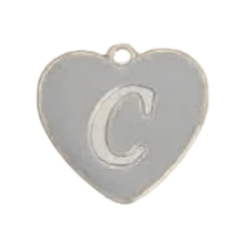 Alphabet – Heart C Silver