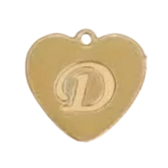 Alphabet – Heart D Gold