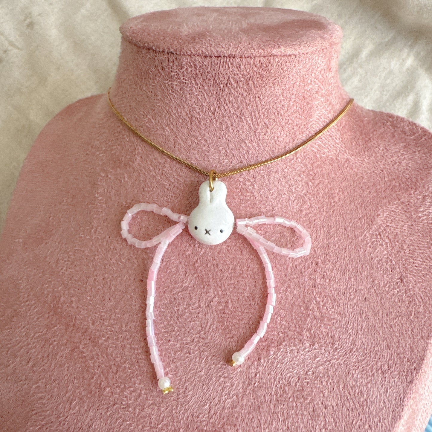 Miffy Ribbon Beaded Necklace