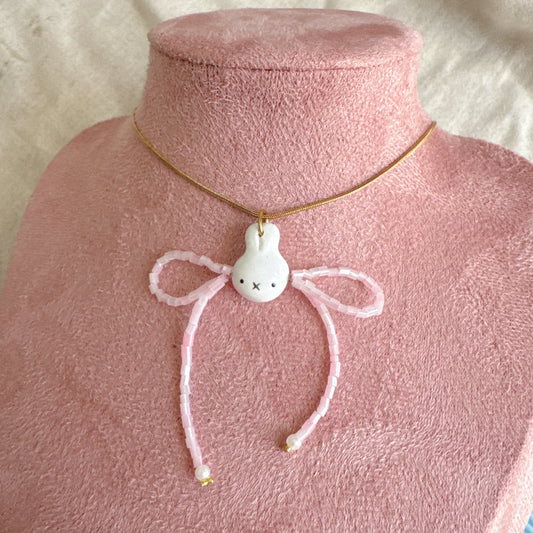 Miffy Ribbon Beaded Necklace