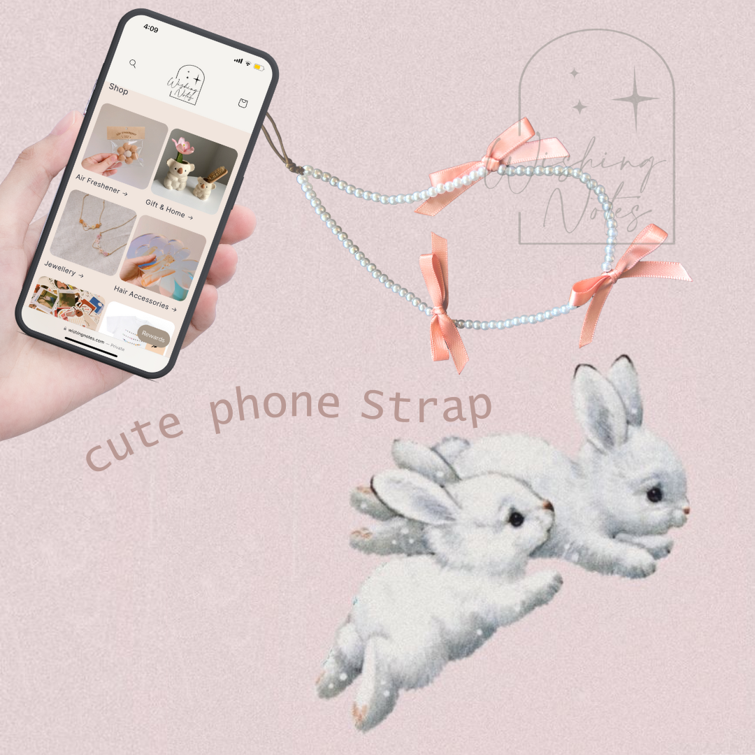 Cute Ribbon Phone Strap, bow phone charm