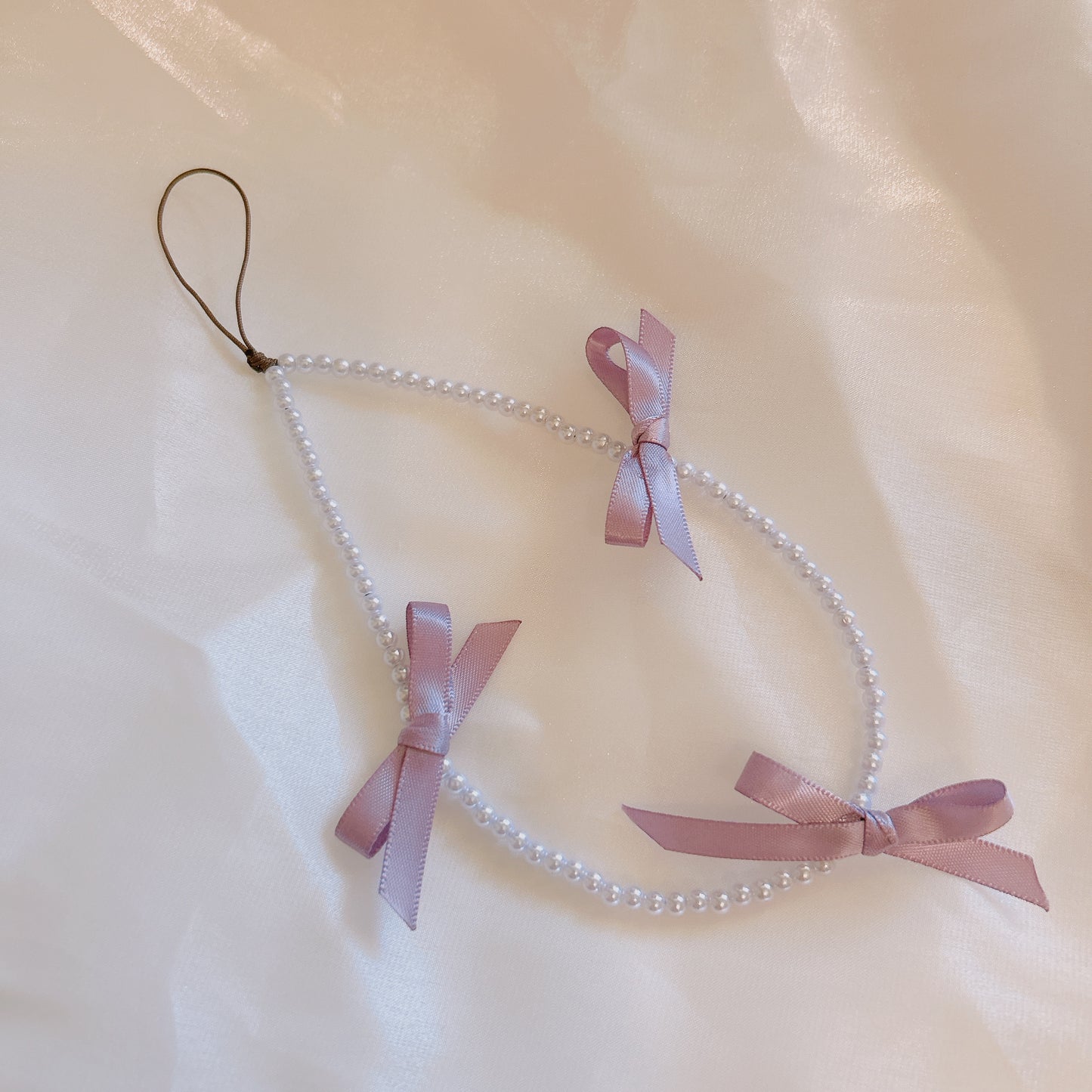 Purple Cute Ribbon Phone Strap, bow phone charm