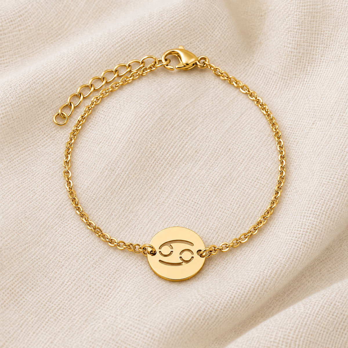 Zodiac Charms Bracelet Gold Personalised