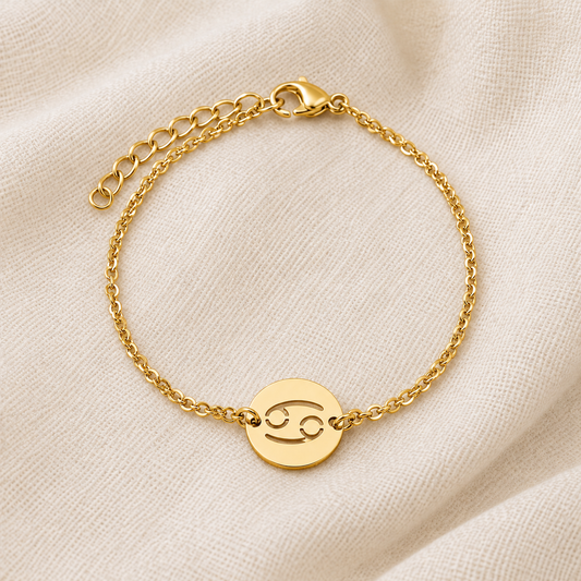 Zodiac Charms Bracelet Gold Personalised