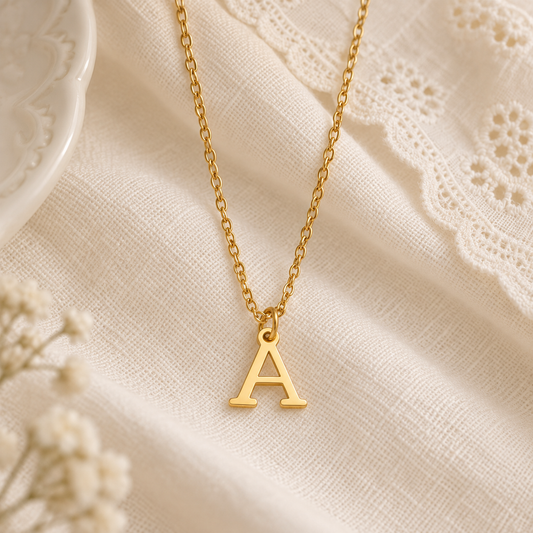 Ginna Initial Charms Gold Necklace Personalised