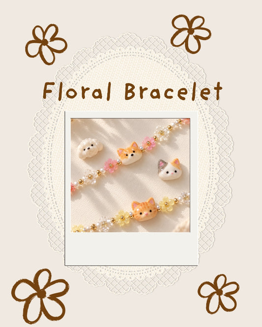 Pet Charm Floral Bracelet