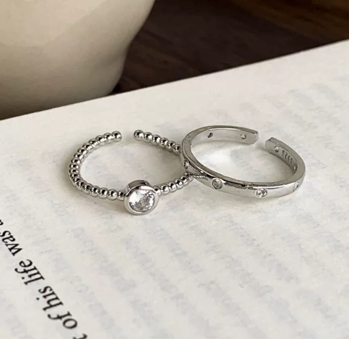 Della Clear Stone Adjustable ring