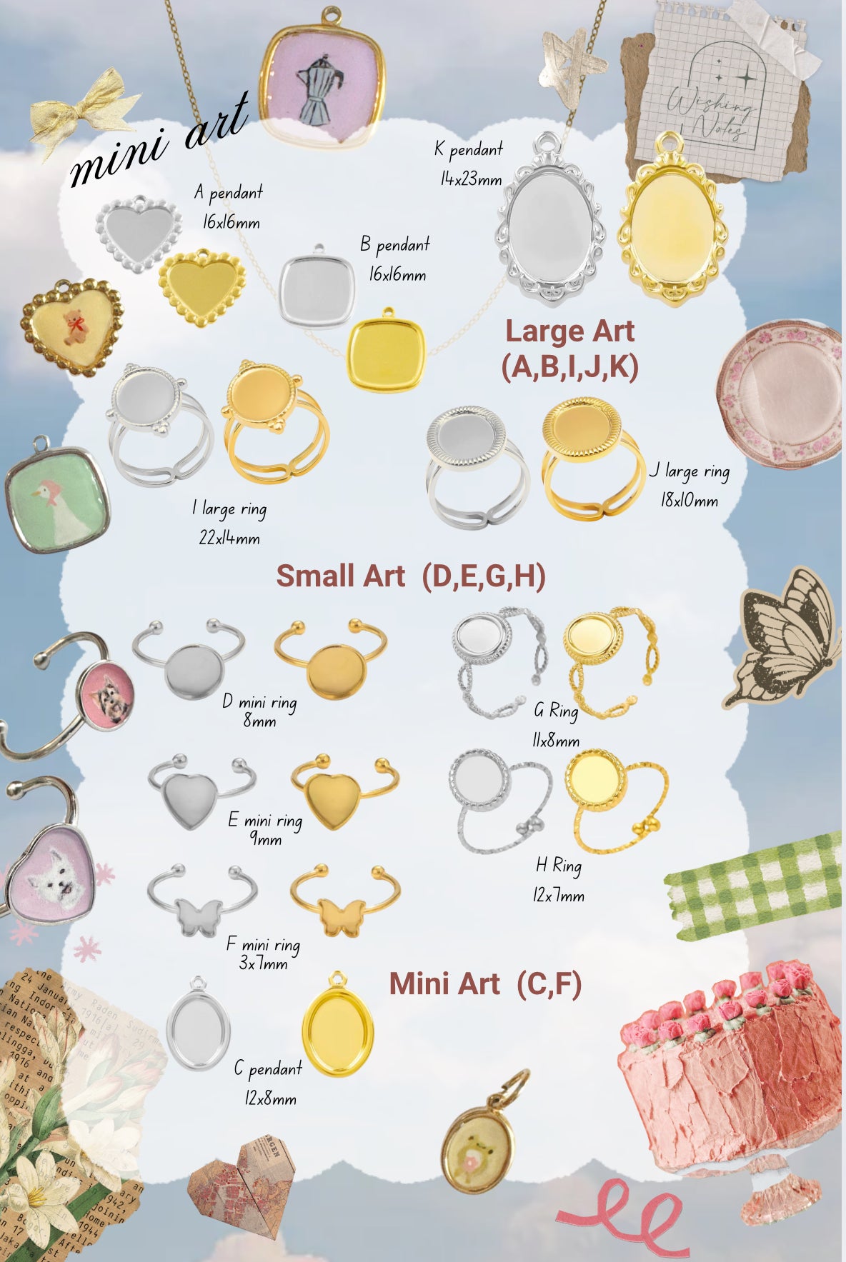 Mini Art Jewellery 🍒Personalised🍒