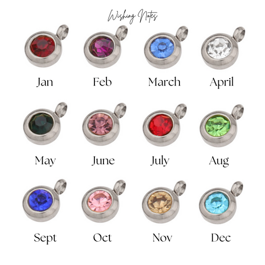 Birthstone Charms Silver