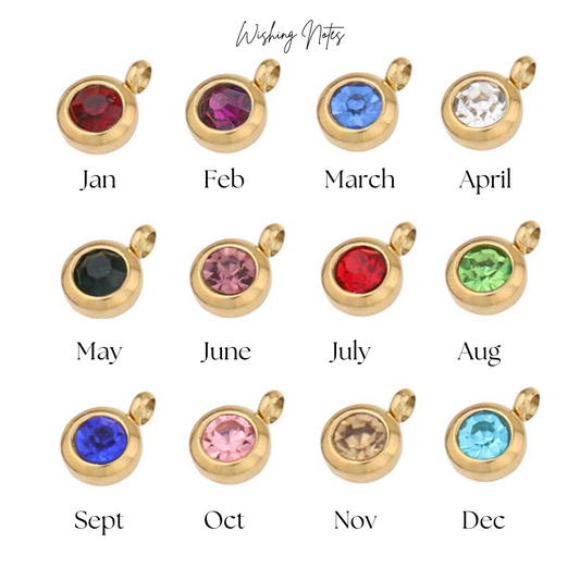 Birthstone Charms Gold