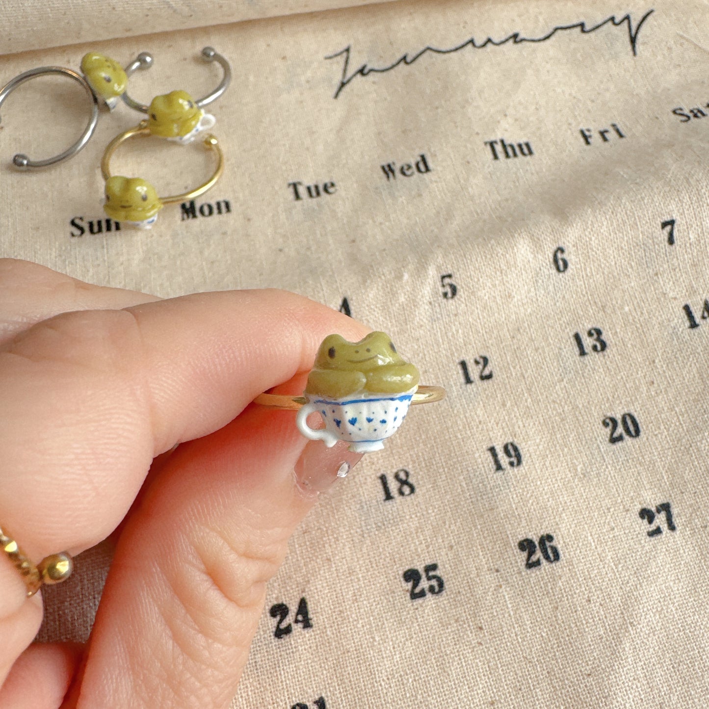 Frog in Teacup Ring