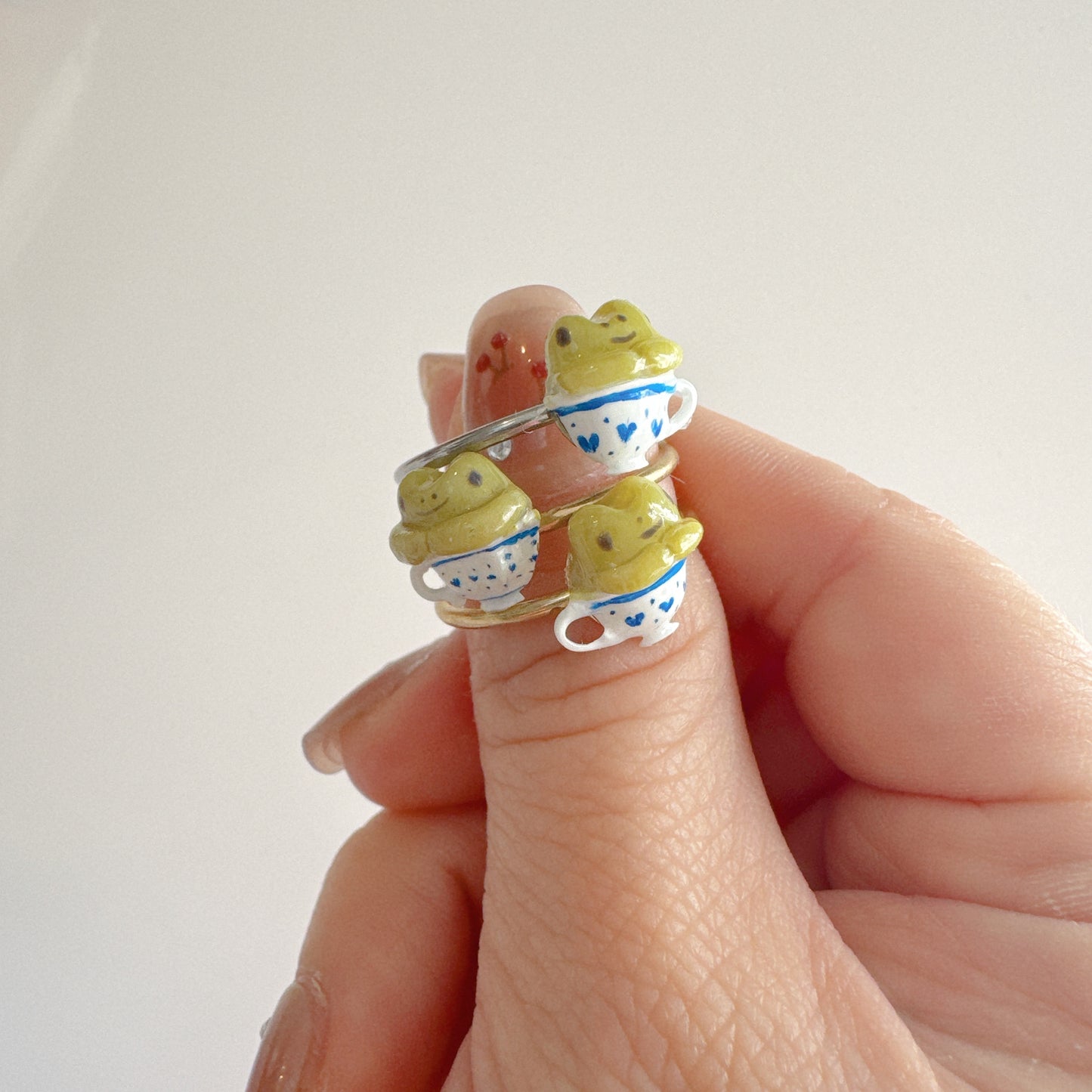 Frog in Teacup Ring