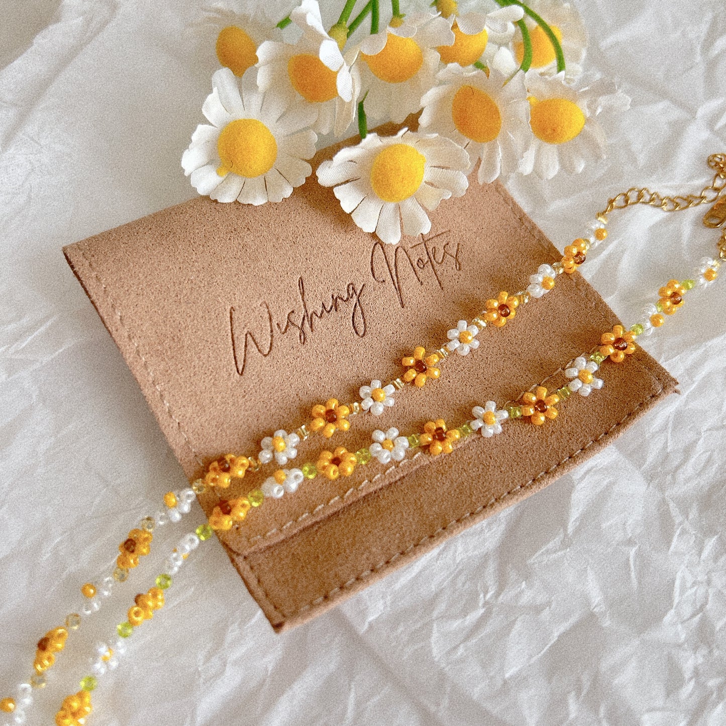 Customised Floral beaded Bracelet, handmade Beads bracelet, Bead Necklace, Dainty Jewellery