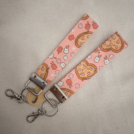 Pizza key fob wristlet