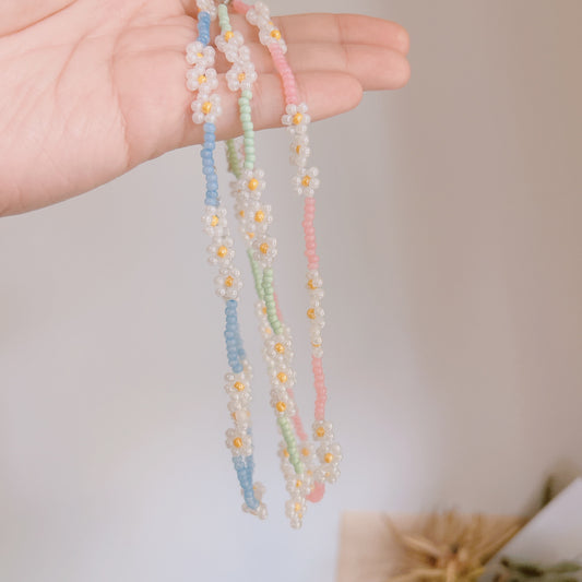 Karlie Daisy Beaded Necklace brown