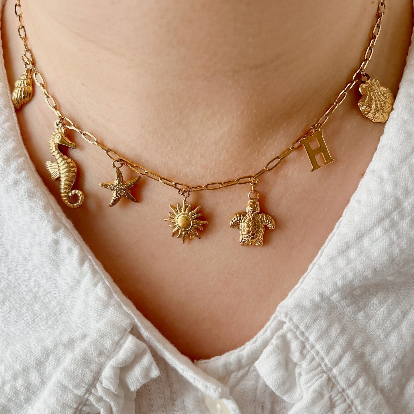 Abby Design your own Charms Necklaces (Small PaperClip)