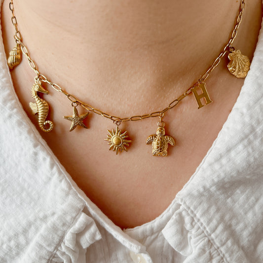 Abby Design your own Charms Necklaces (Small PaperClip)