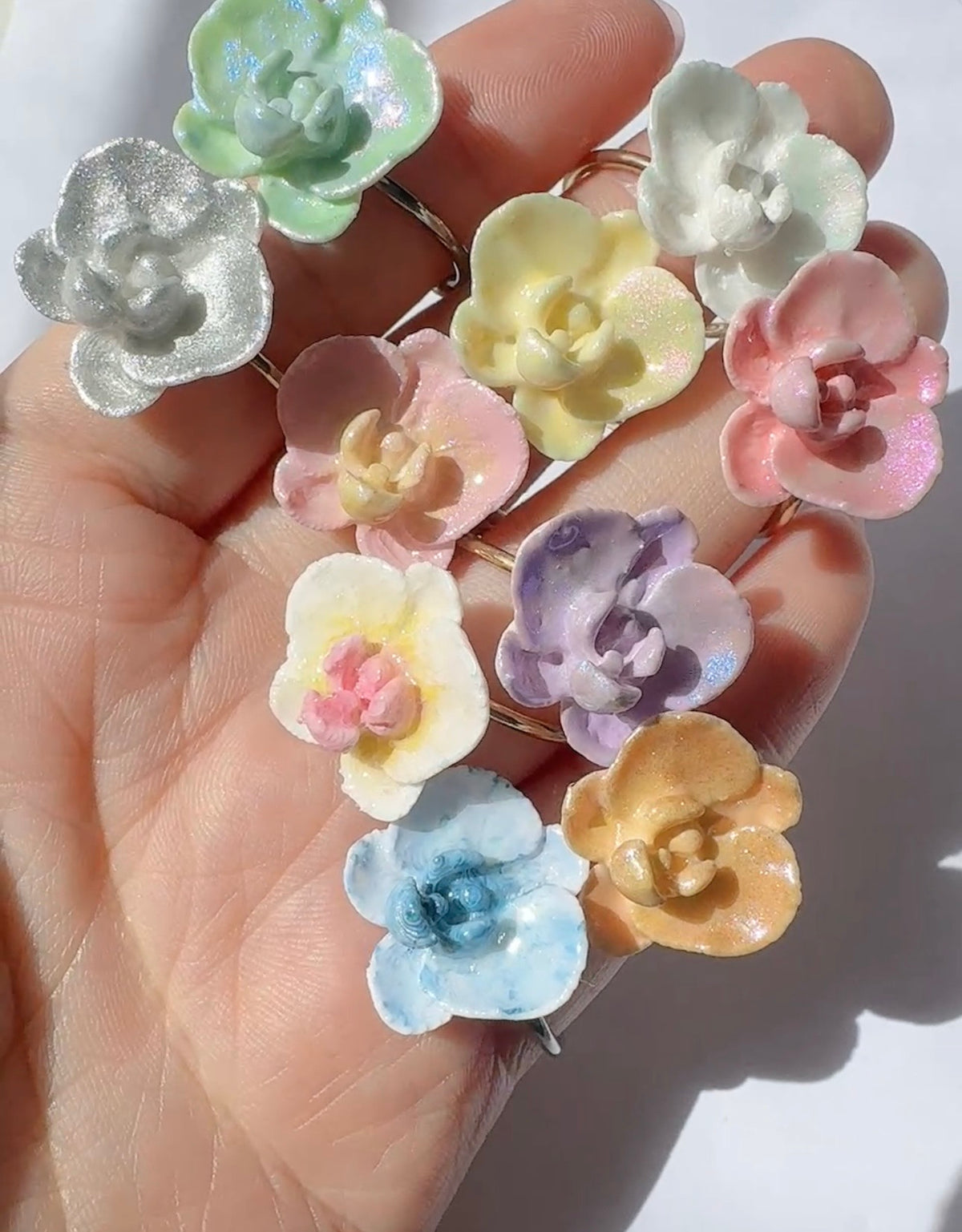 Orchid Flower Ring (Adjustable)