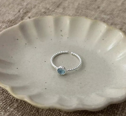 Bria Blue GemstoneAdjustable ring