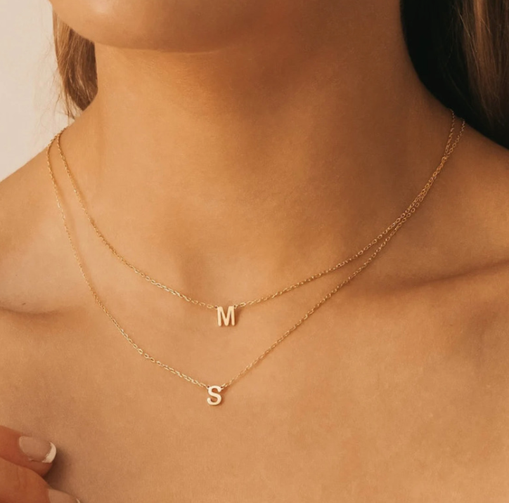 Mae Customised Letters Charms Necklaces